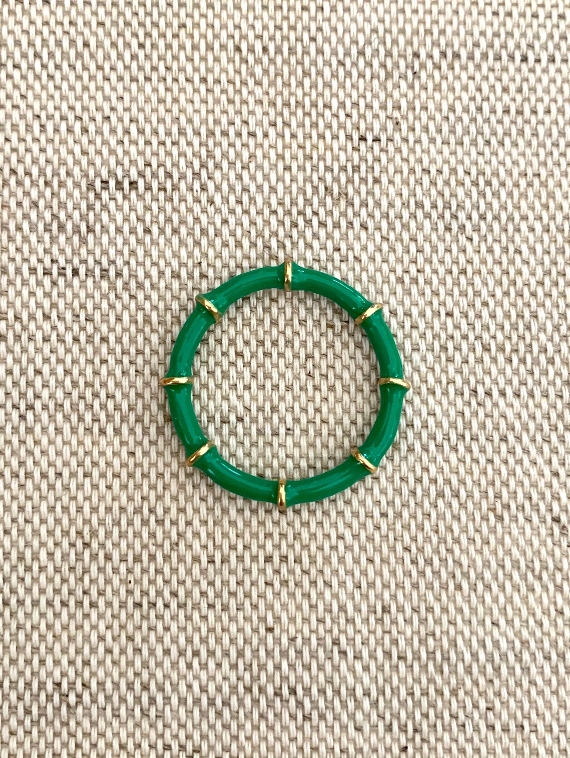 Bamboo Resin Bangle Ring 9