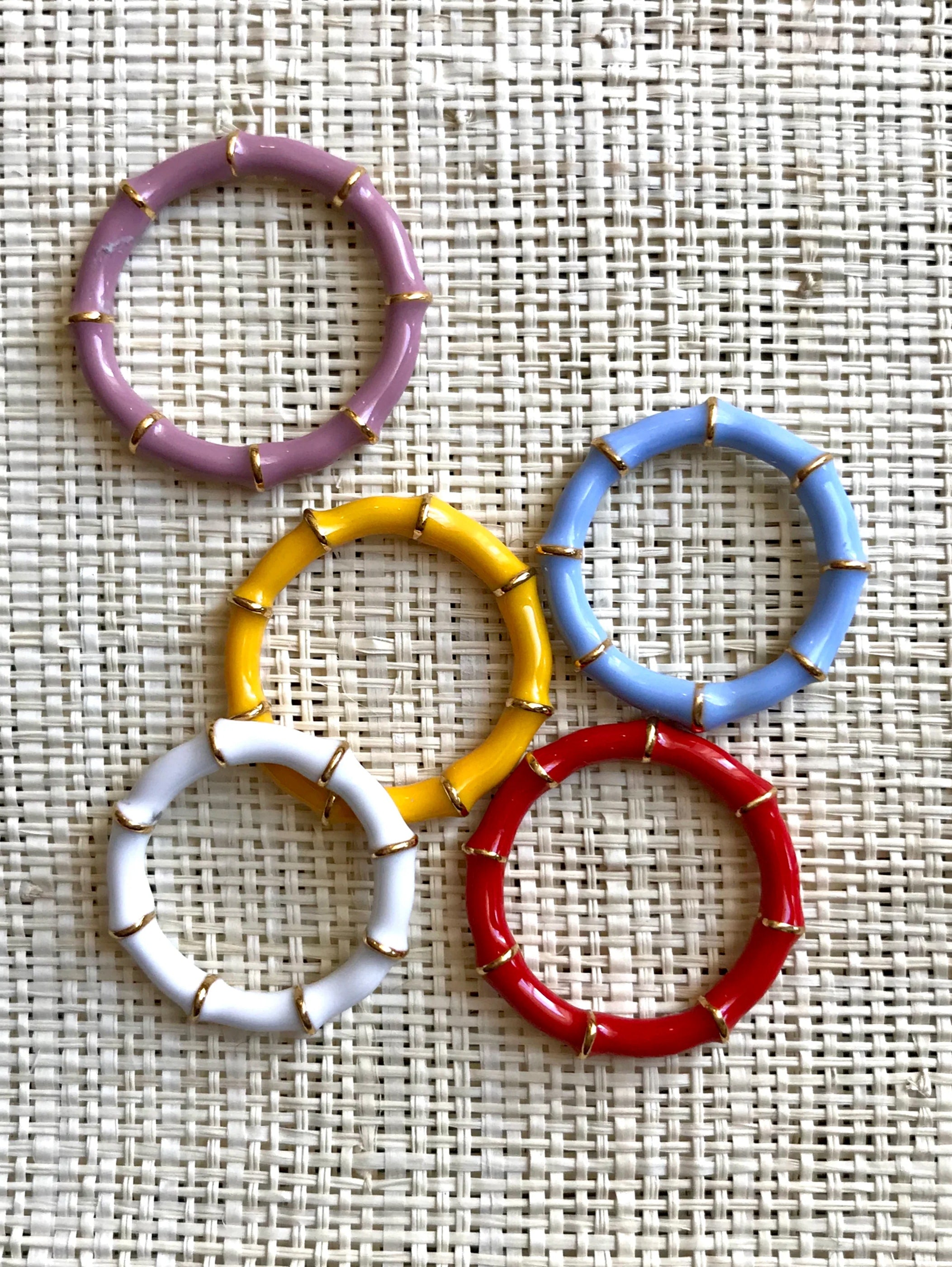 Bamboo Resin Bangle Ring 11