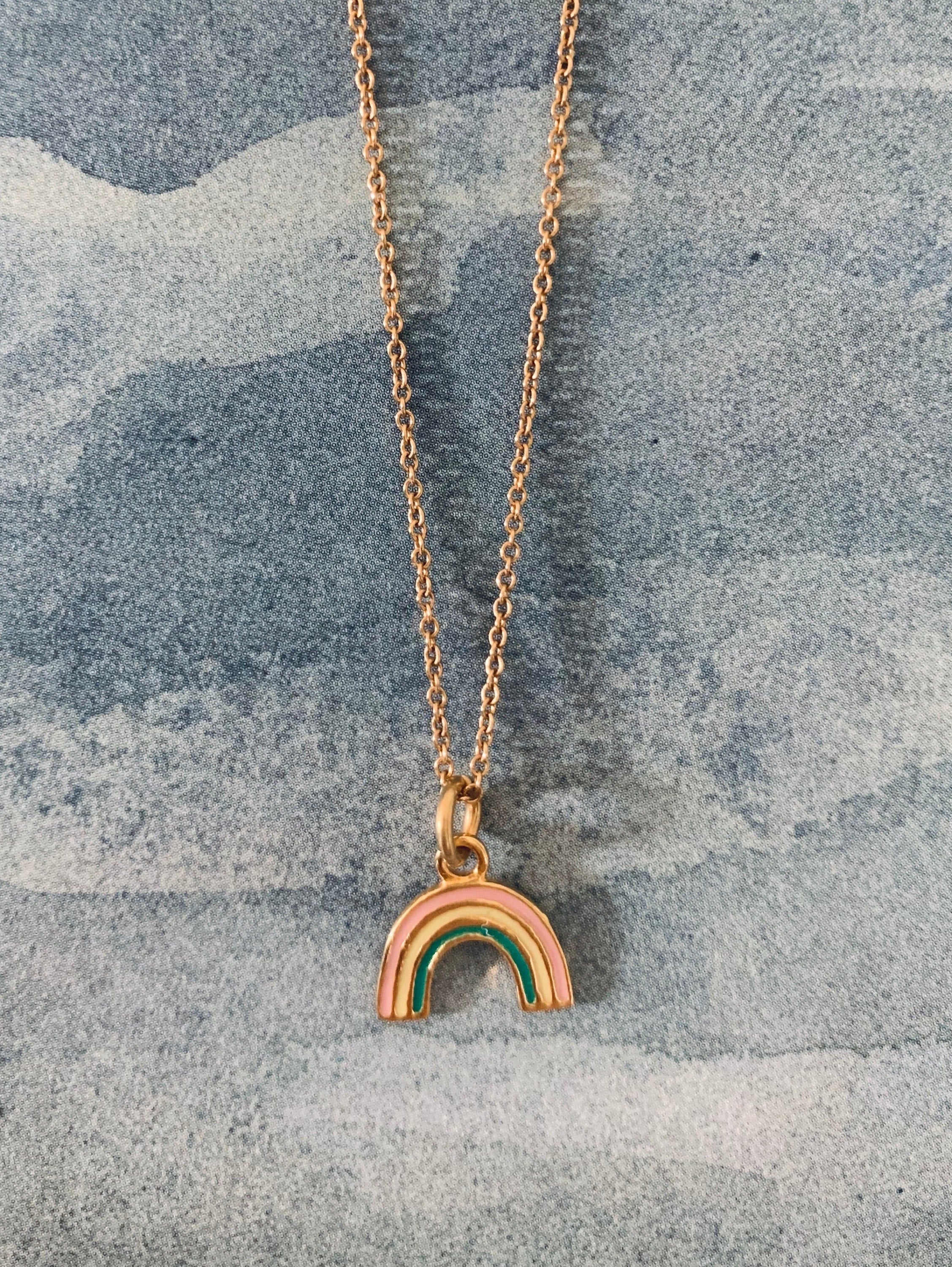 Rainbow Pendant Necklace