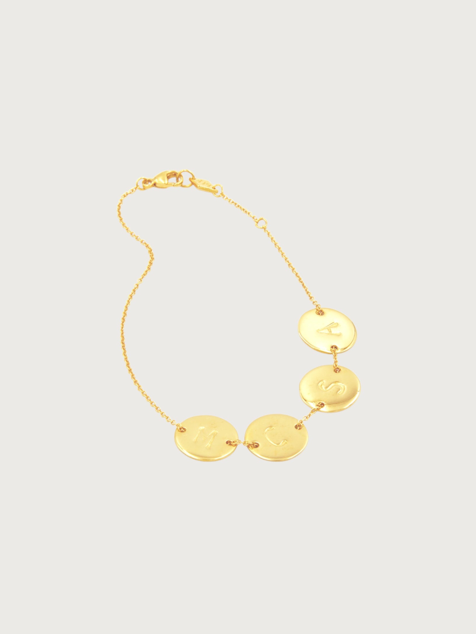 Initial Medallion Bracelet