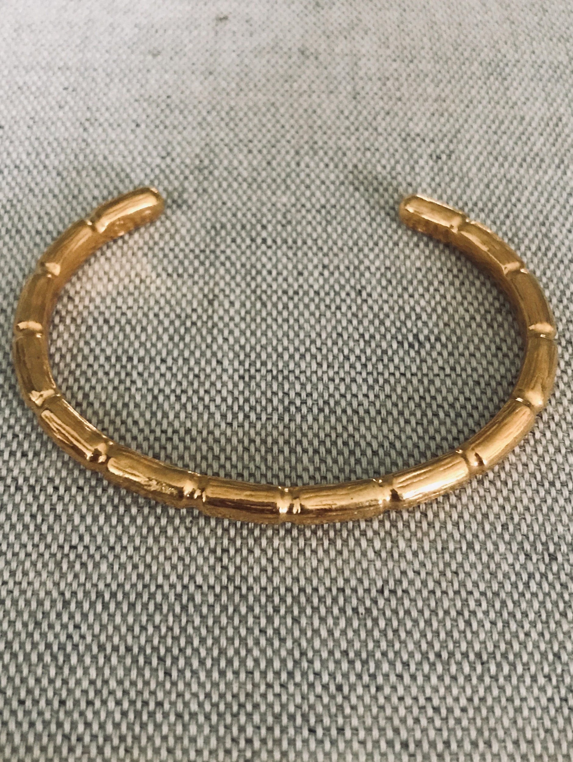 Textured Bamboo Cuff Bracelet 5