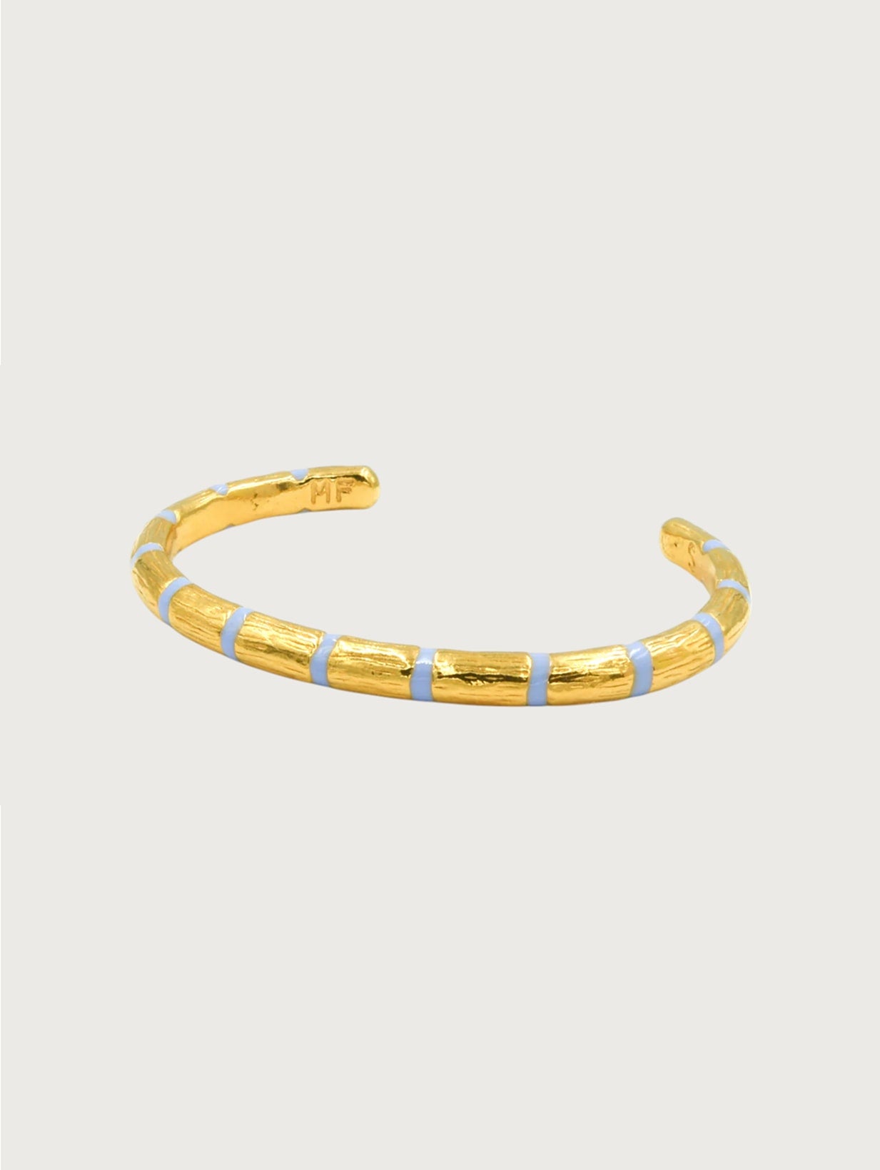 Striped Bamboo Cuff Bracelet