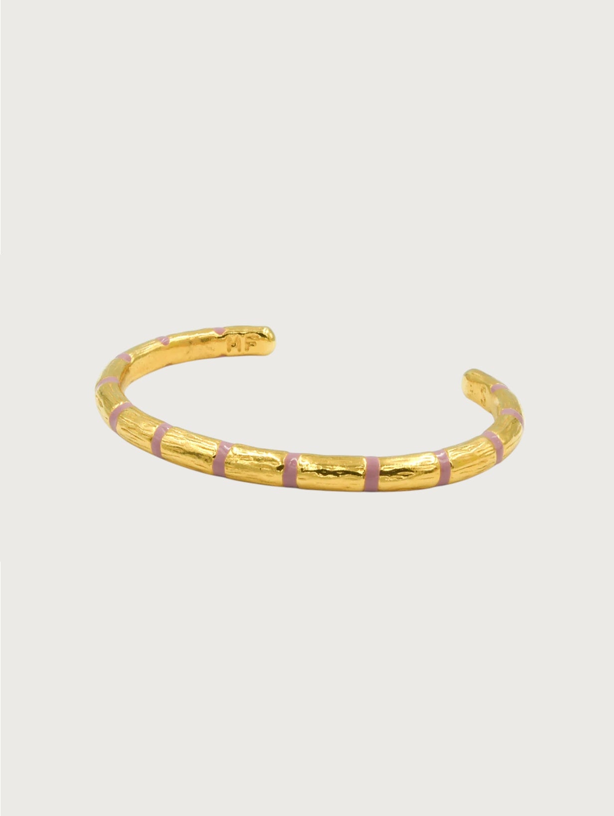Striped Bamboo Cuff Bracelet 3