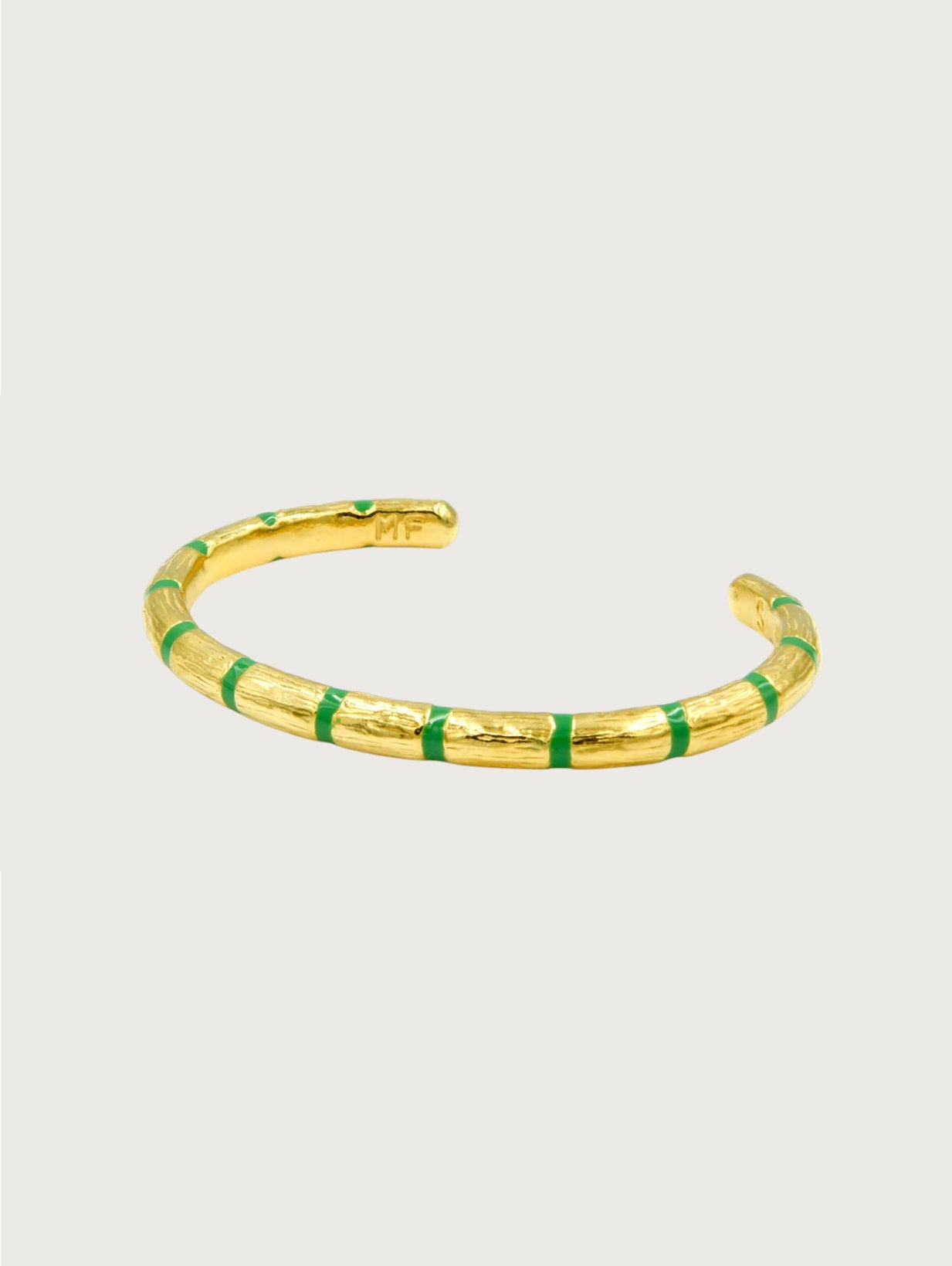 Striped Bamboo Cuff Bracelet 5