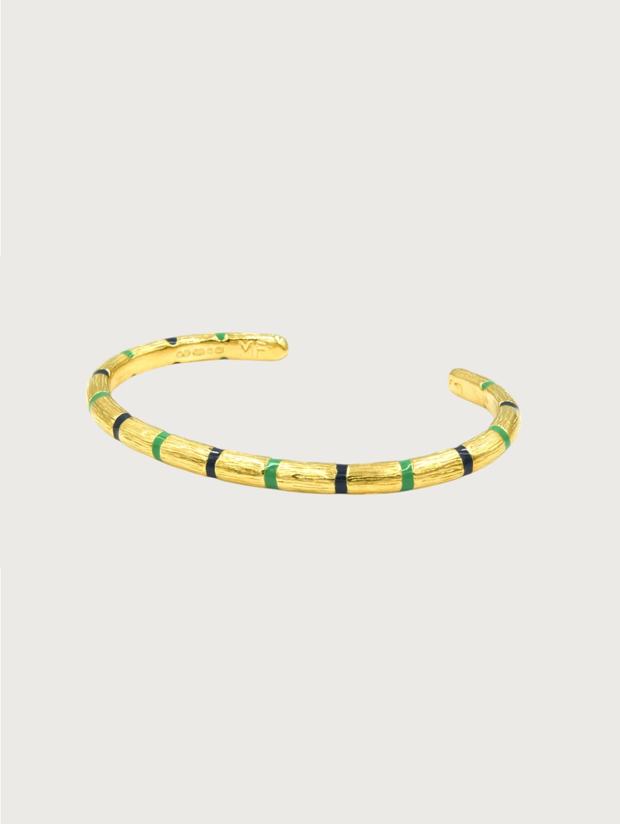 Striped Bamboo Cuff Bracelet 7