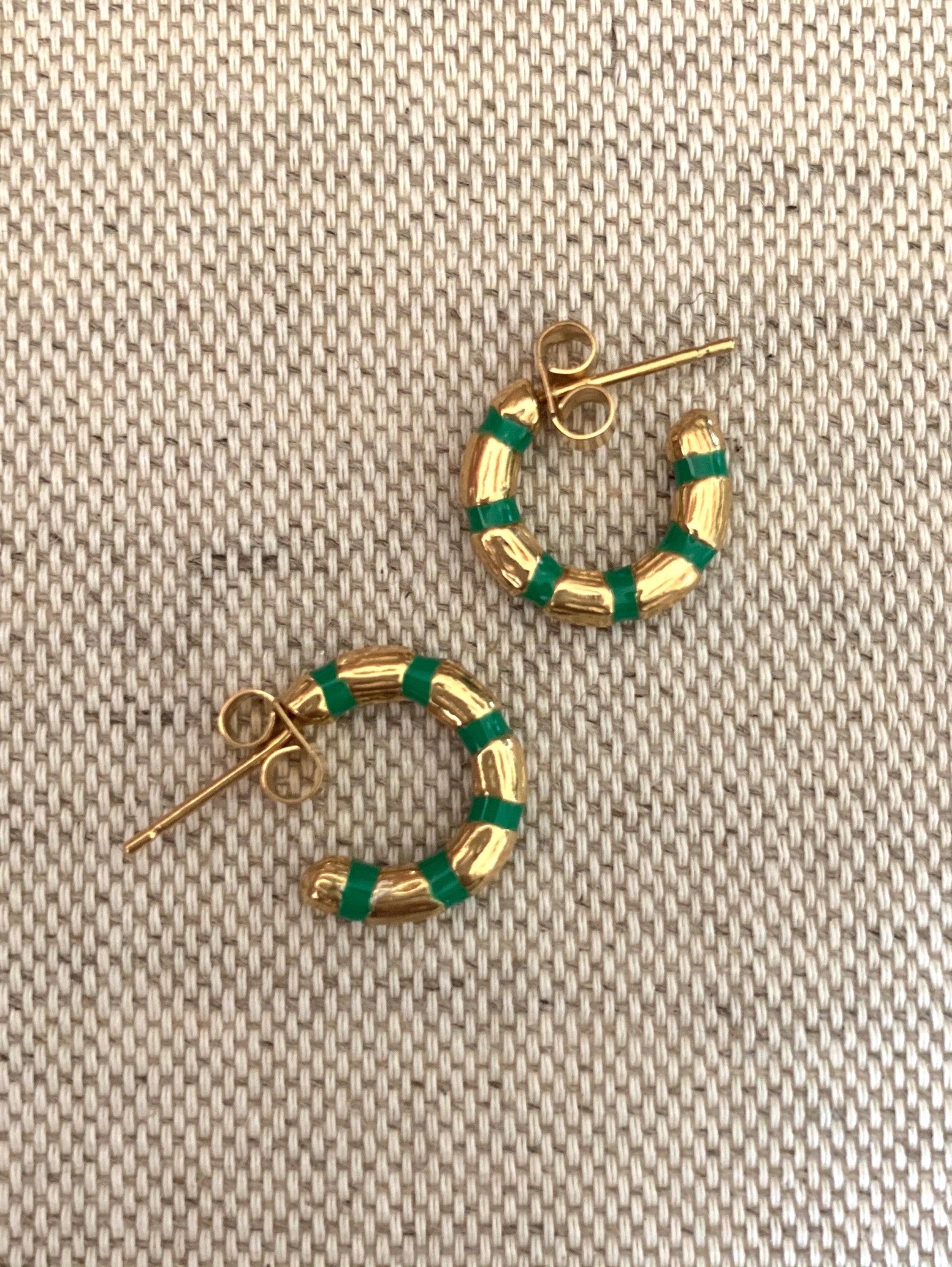 Textured Bamboo Hoops 7