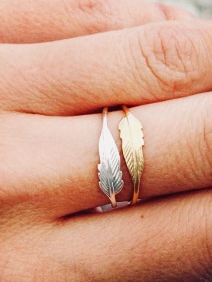 Feather Band Ring 3