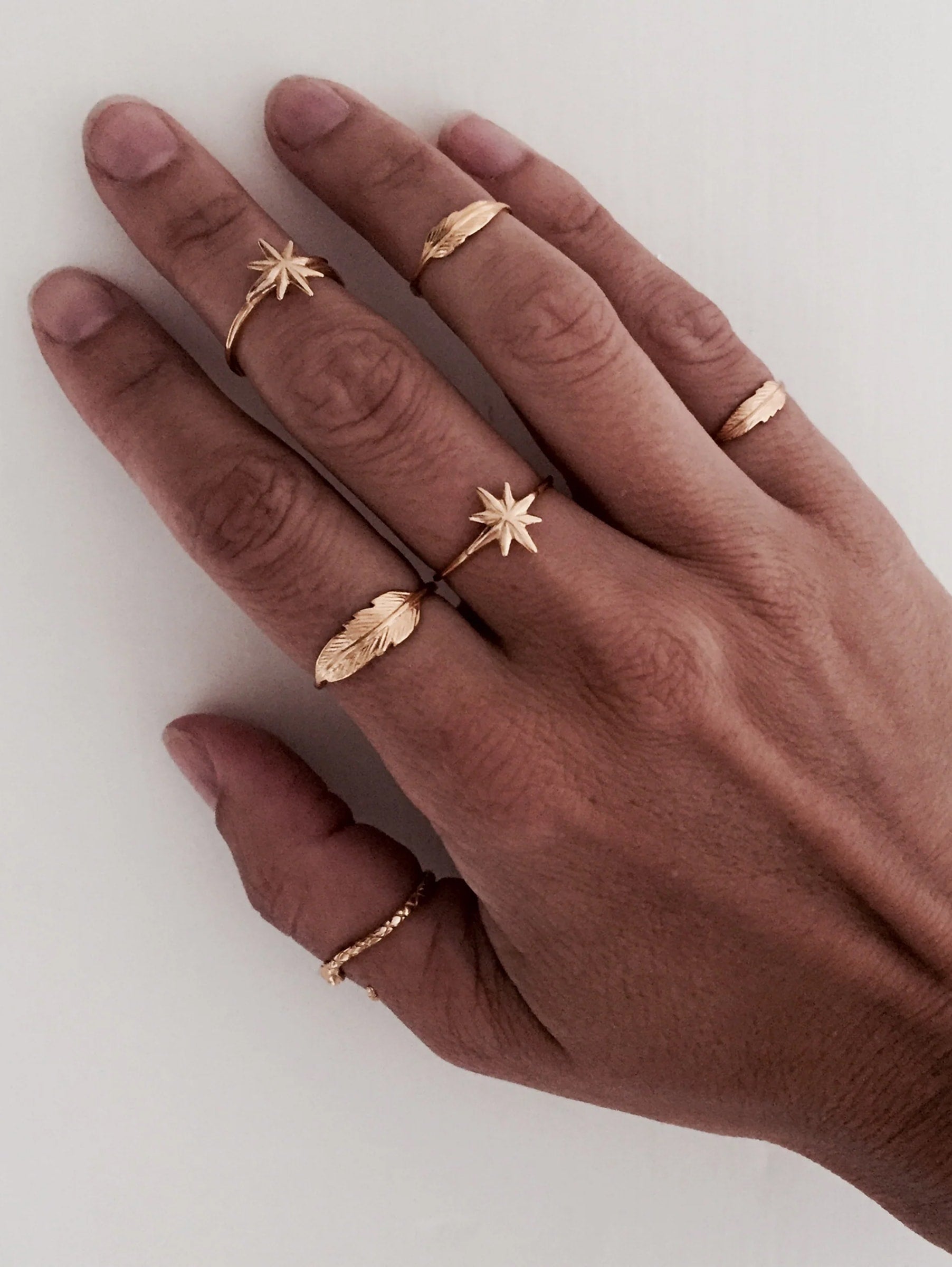 Feather Band Ring 4