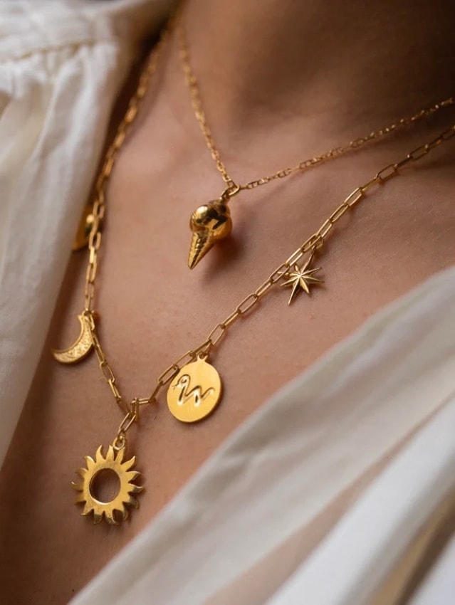 Cosmic Motif Charm Necklace