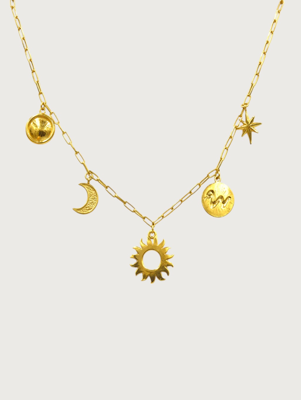 Cosmic Motif Charm Necklace