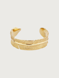 Feather Detail Cuff Bracelet