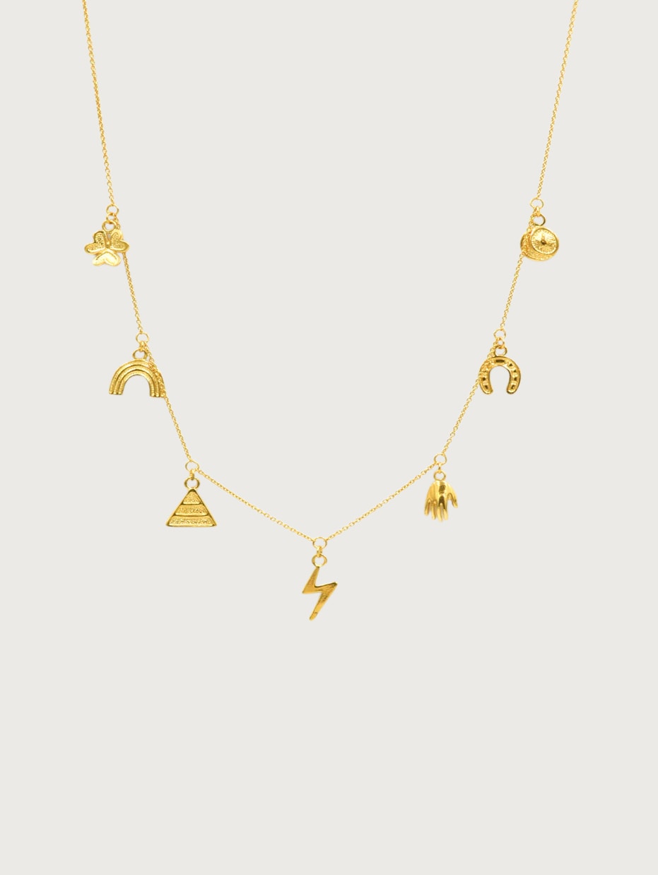 Lucky Symbols Charm Necklace