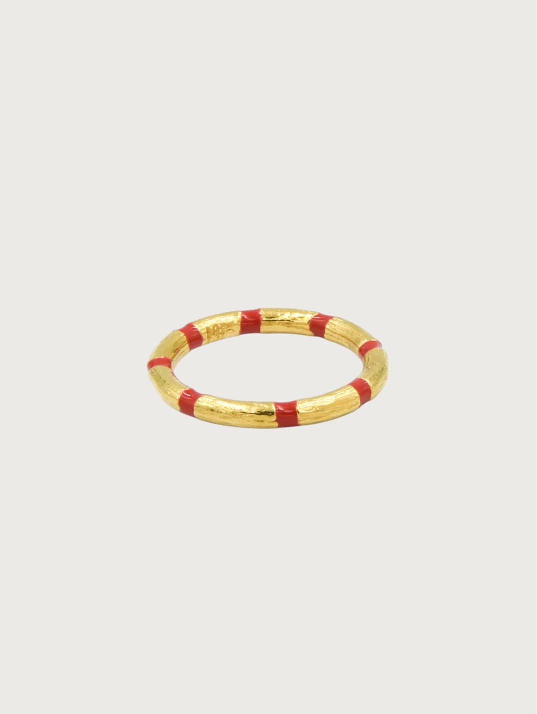 Enamel Accent Bamboo Ring