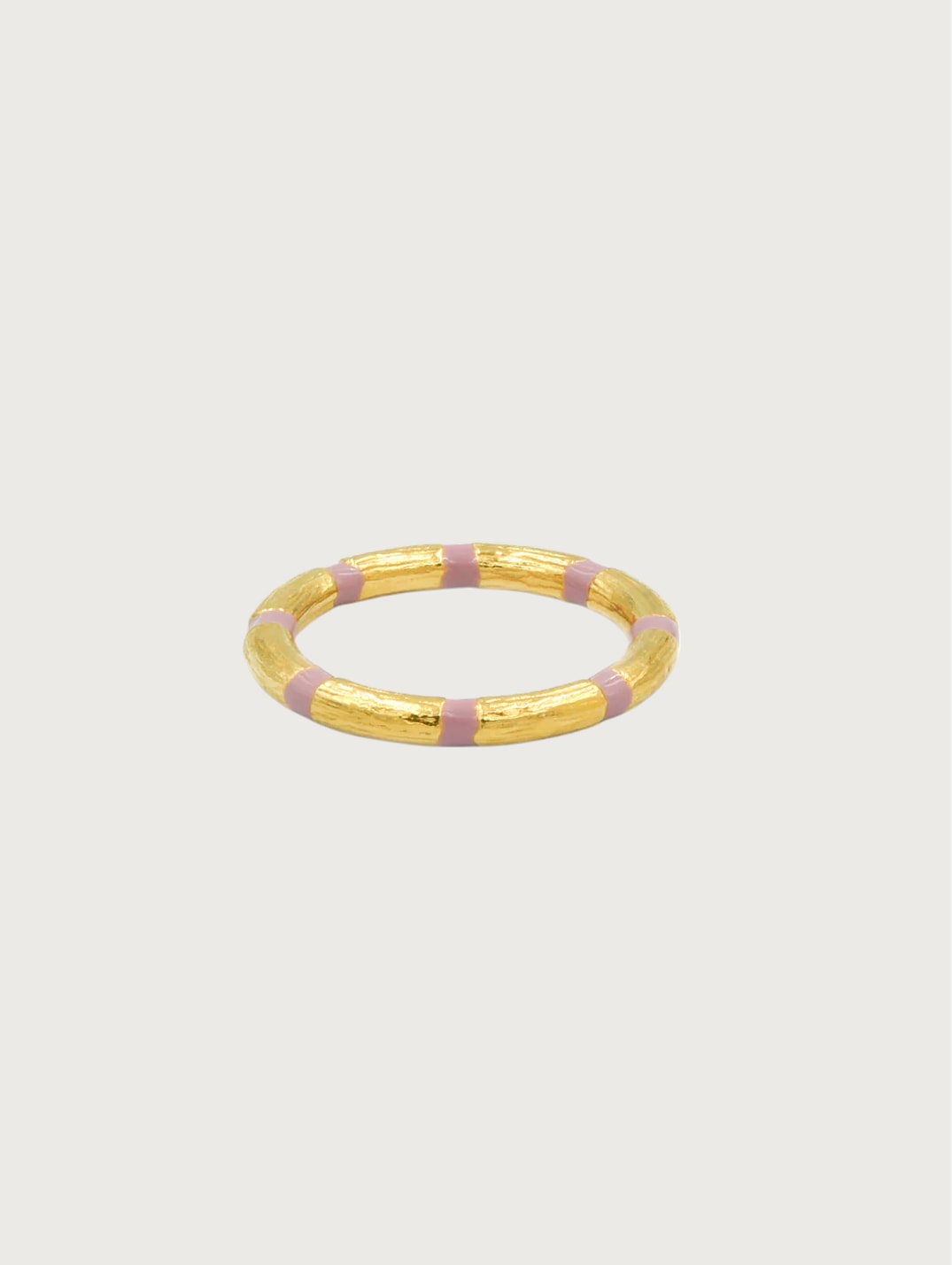 Enamel Accent Bamboo Ring 4
