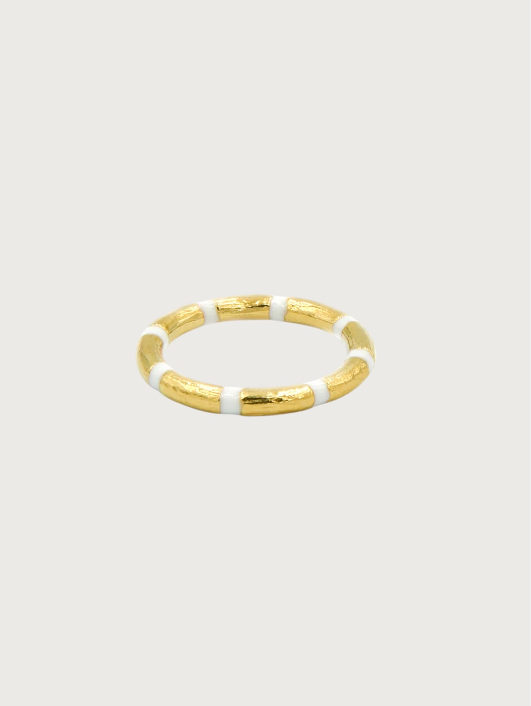 Enamel Accent Bamboo Ring 5
