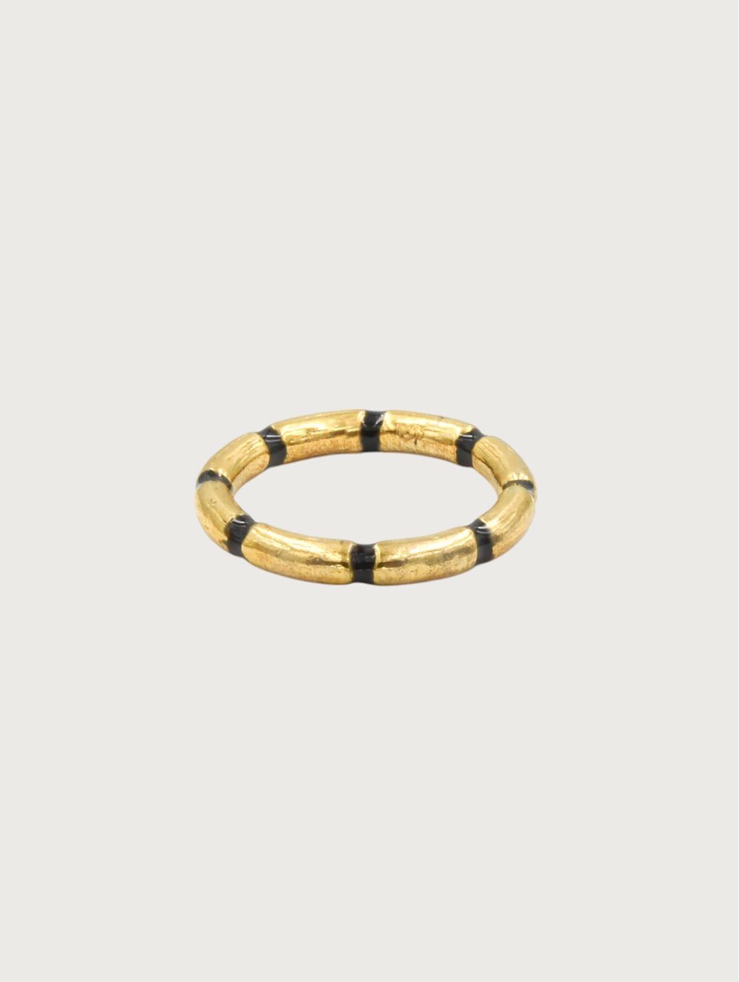 Enamel Accent Bamboo Ring 6