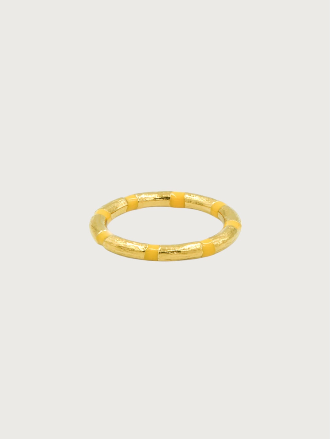 Enamel Accent Bamboo Ring 7