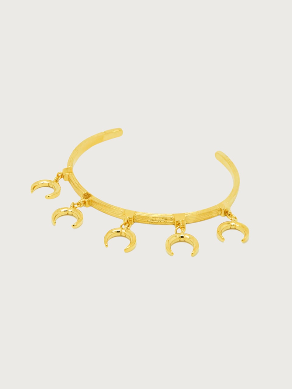 Moon Charm Cuff Bracelet