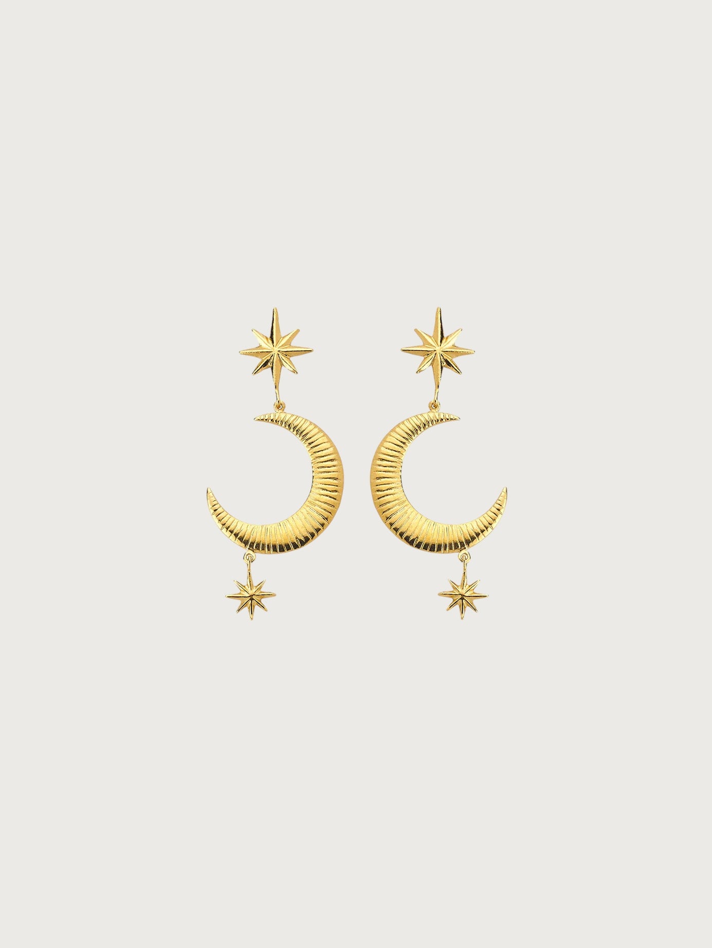 Star & Moon Drop Earrings