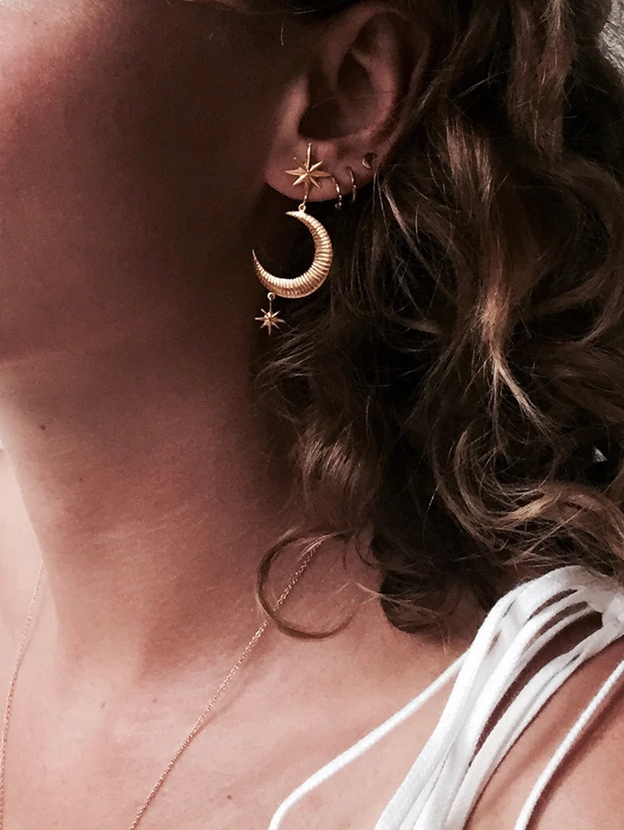 Star & Moon Drop Earrings 3